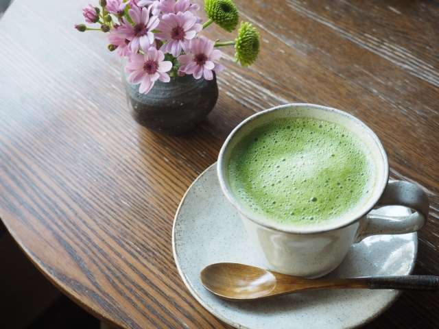 抹茶とお花